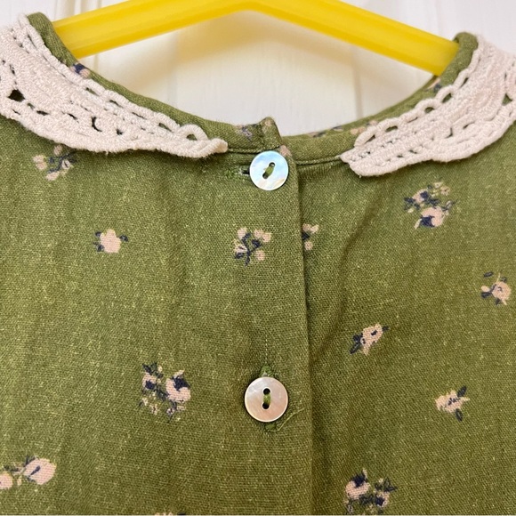 🆕Baby Organic Adele Blouse Green Aop 8Y - Picture 6 of 12